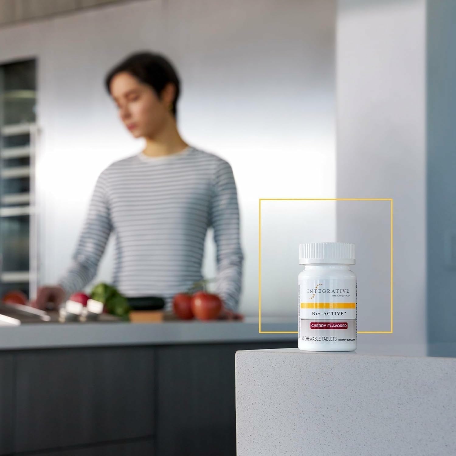 Integrative Therapeutics B12-Active - Supplement for Nerve Function Support* - Dairy, Soy & Gluten-Free - Cherry Flavored, 30 Chewable Tablets (30 Servings)