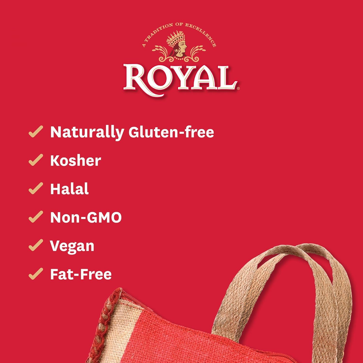 Royal Chef's Secret Basmati White Rice - 10 lb Bag | Premium Extra Long Grain Rice - Perfect for Biryanis, Pilafs, Pulao & Curries - Cook in Microwave or on Stove Top
