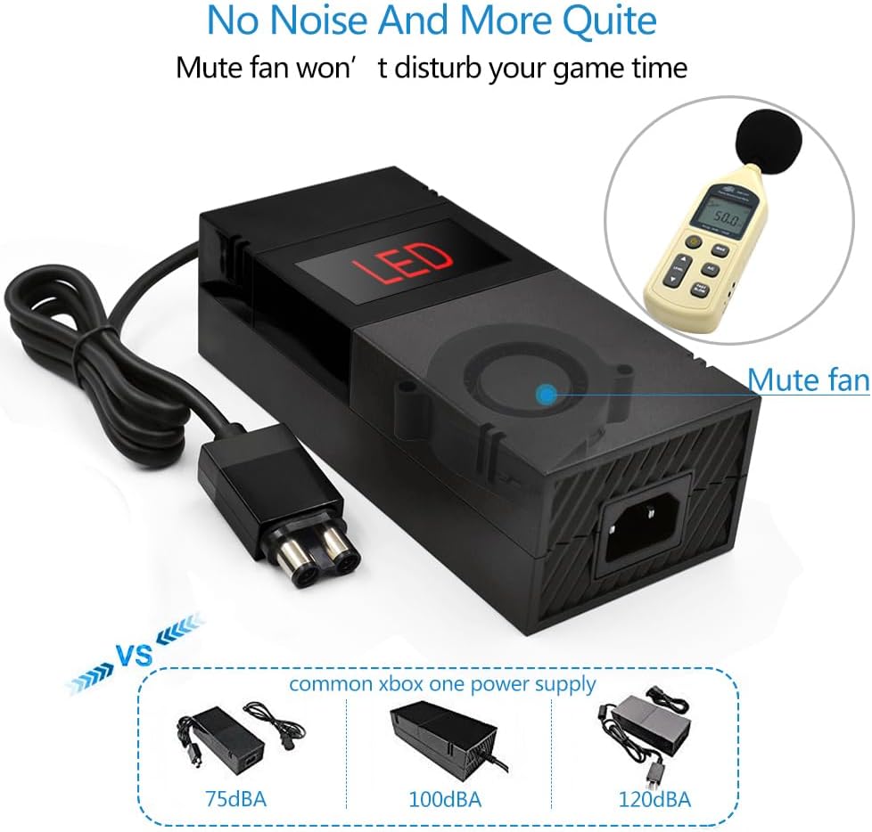 Power Supply for Xbox One, Lyyes Xbox one Power Brick Fast Charger 100-240V Updated Version