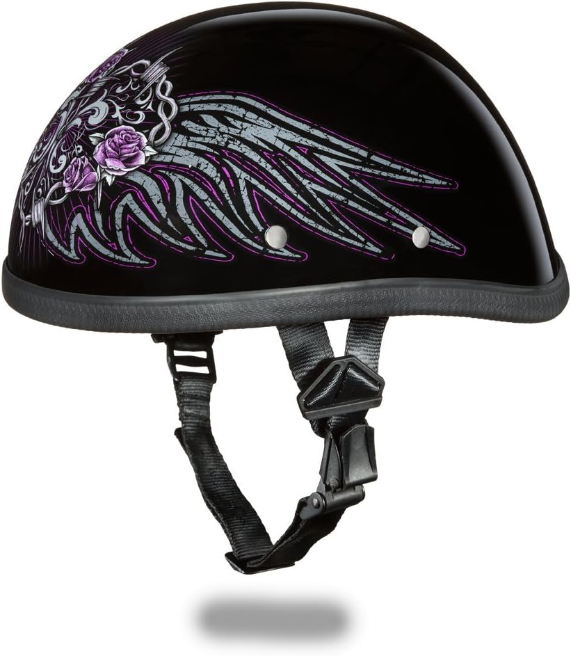 Daytona Helmets Graphics Bicycle Helmets for Men - Novelty Half Helmet with Breathable Liner - Retro Skull Cap – Eagle Headgear with Head Wrap