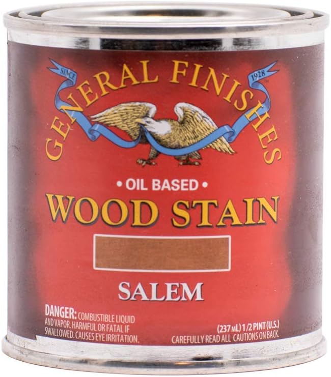 General Finishes Oil Based Penetrating Wood Stain, 1/2 Pint, American Walnut