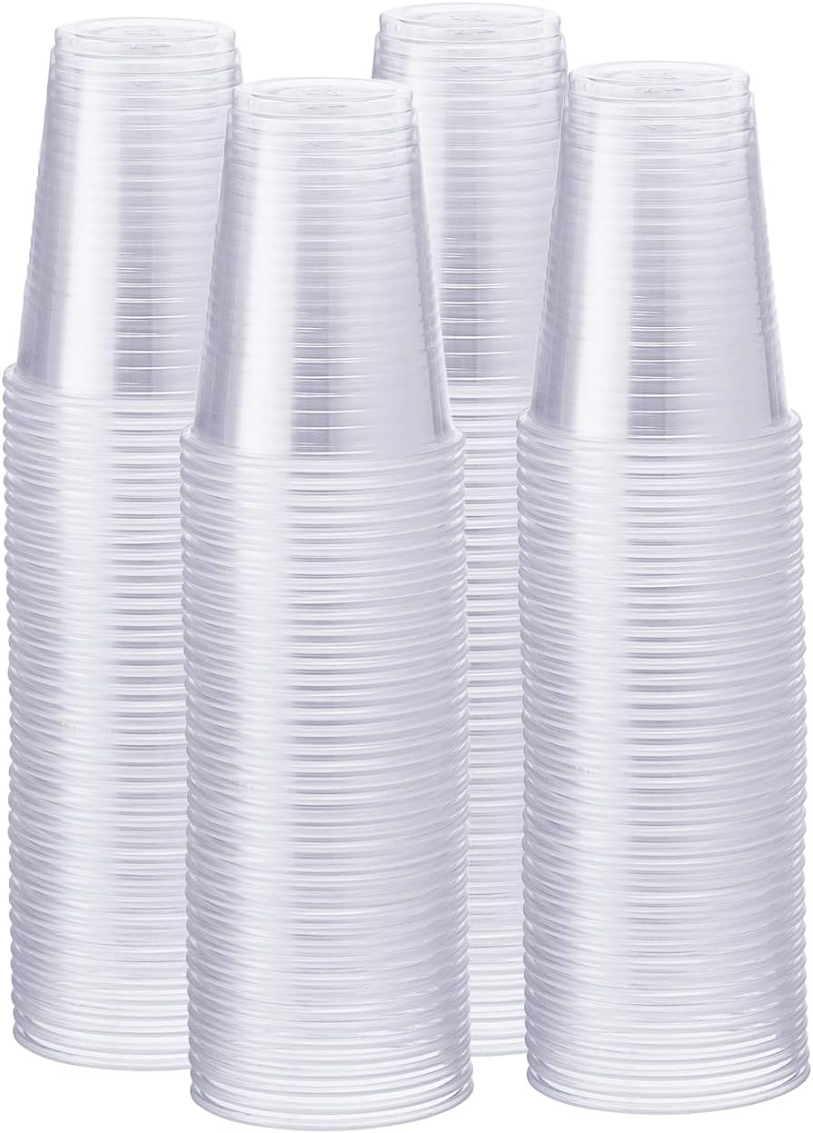 GUSTO 7 oz Clear Plastic Cups [500 Count] Disposable Cold Drinking Cups
