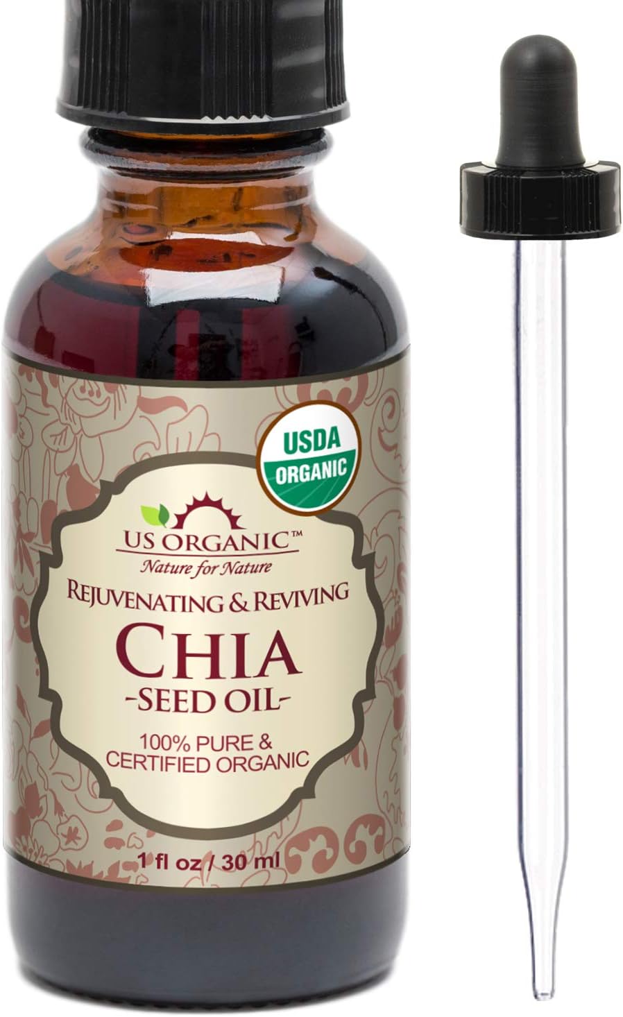 US Organic Moroccan Argan Oil, USDA Certified Organic,100% Pure & Natural, Cold Pressed Virgin, Unrefined, 2 Oz in Amber Glass Bottle, for Hair treatment, Skin, Nail, Cuticle, Sourced from Morocco.