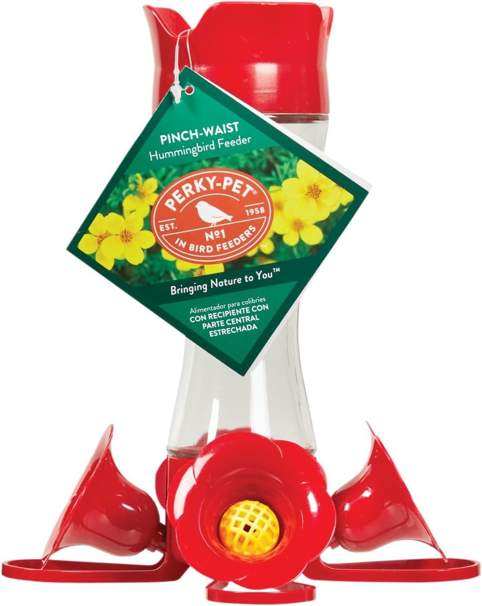 Perky-Pet Hummingbird 8 oz. Glass Nectar Feeder 4 Ports - Total Qty: 2