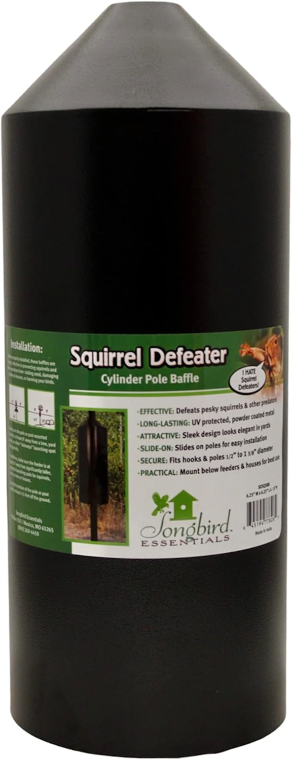 Wrap Around Pole Baffle, Squirrel Guard for Bird Feeder Poles | Wrap Around Design; Pole Mount Baffle; Squirrel Guard; Feeder Protection