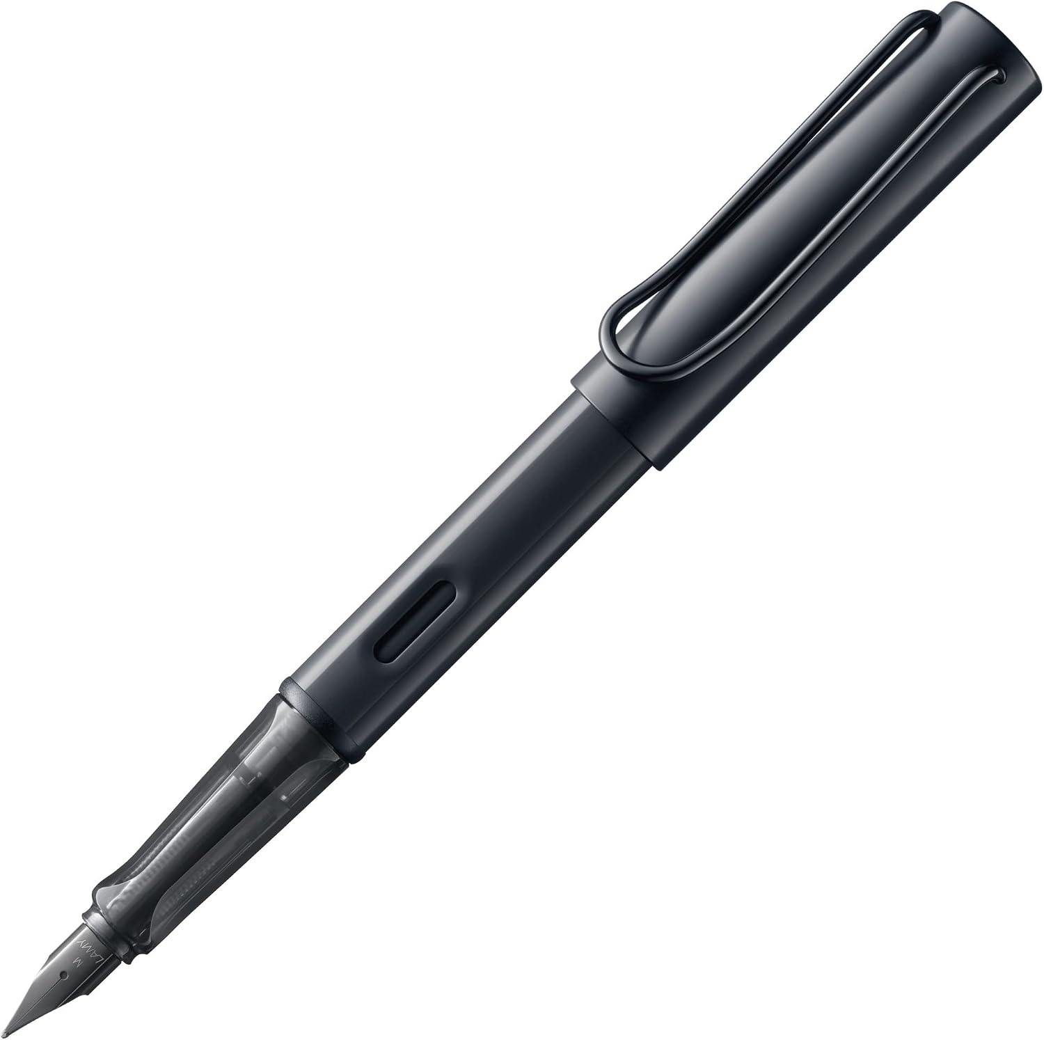 LAMY AL-star black - Fountain Pen with ergonomic grip & black Left-Handed steel nib (LH) in size M - lightweight aluminum body - including LAMY T 10 blue cartridge