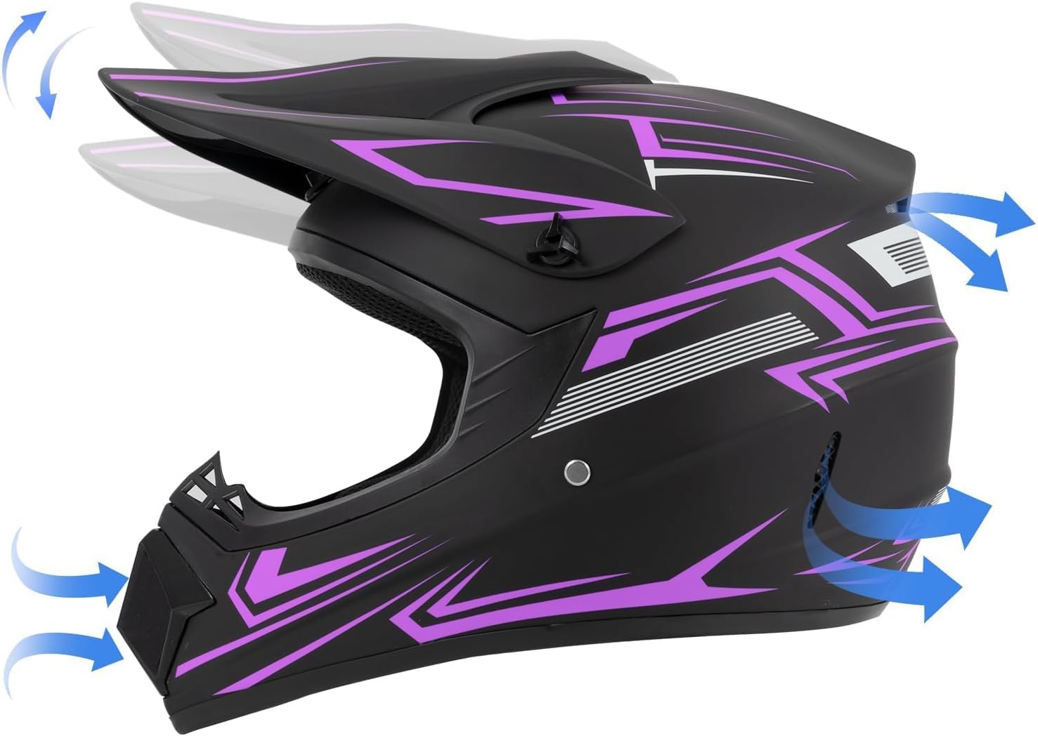 Youth Kids Dirt Bike Motocross Helmet (Goggles Gloves Face Mask) 4PCS Set, DOT Approved Full Face Motorcycle Helmets
