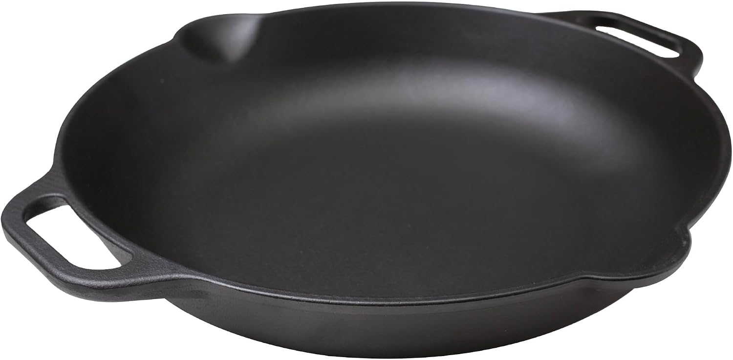 Victoria 13-Inch Cast Iron Skillet, Pre-Seasoned Cast Iron Frying Pan with Long Handle, Made in Colombia
