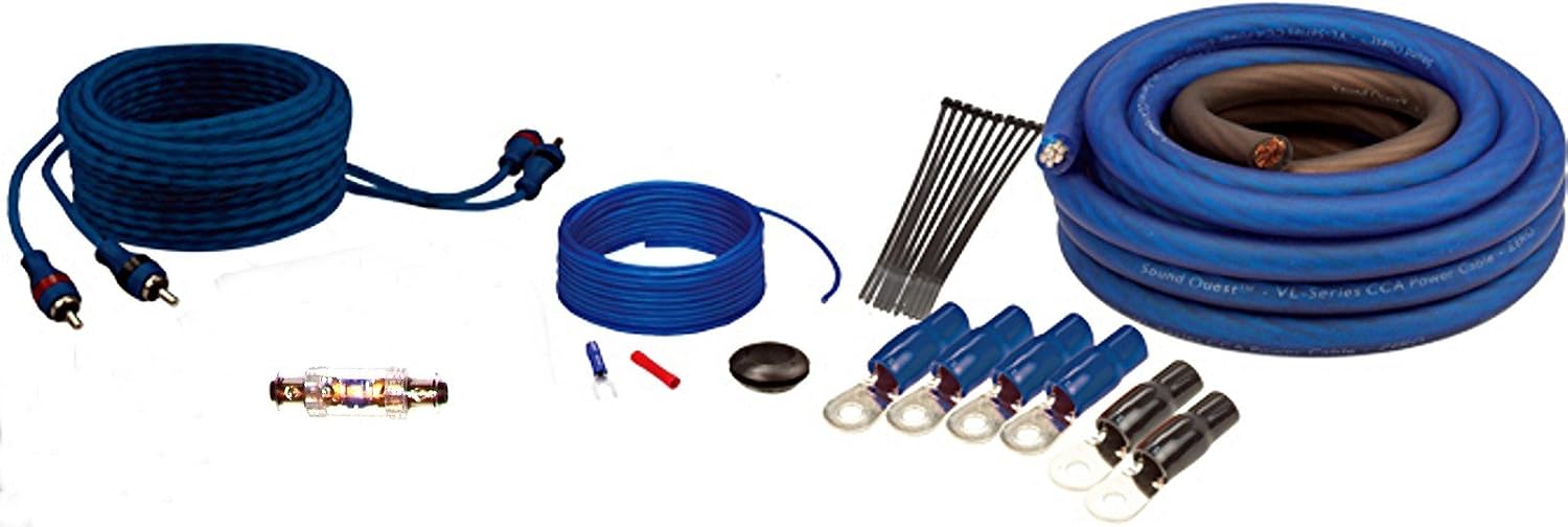MTX RT8PT 8" 240 Watt Amplified Loaded Subwoofer Tube Audio Set w 8 Ga. Amp Wiring Kit