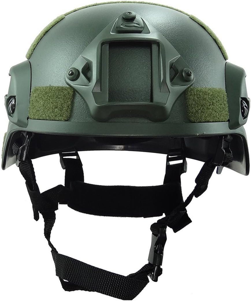 Tactical Airsoft Paintball MICH 2000 Helmet with Side Rail & NVG Mount
