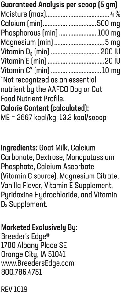Breeder's Edge Oral Cal Plus Gel, Whelping and Queening Calcium Supplement Gel for Dogs and Cats Delivers 3 Calcium Sources in Labor to Support Strong and Normal Contractions, 30ml Paste