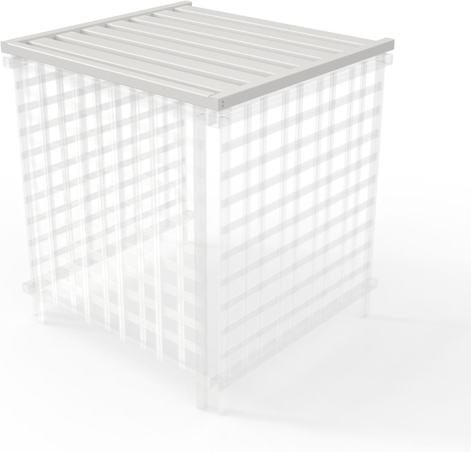 Enclo Privacy Screens ZP19053 Liberty Lattice Rooftop, 1 Slatted Top Accessory, White