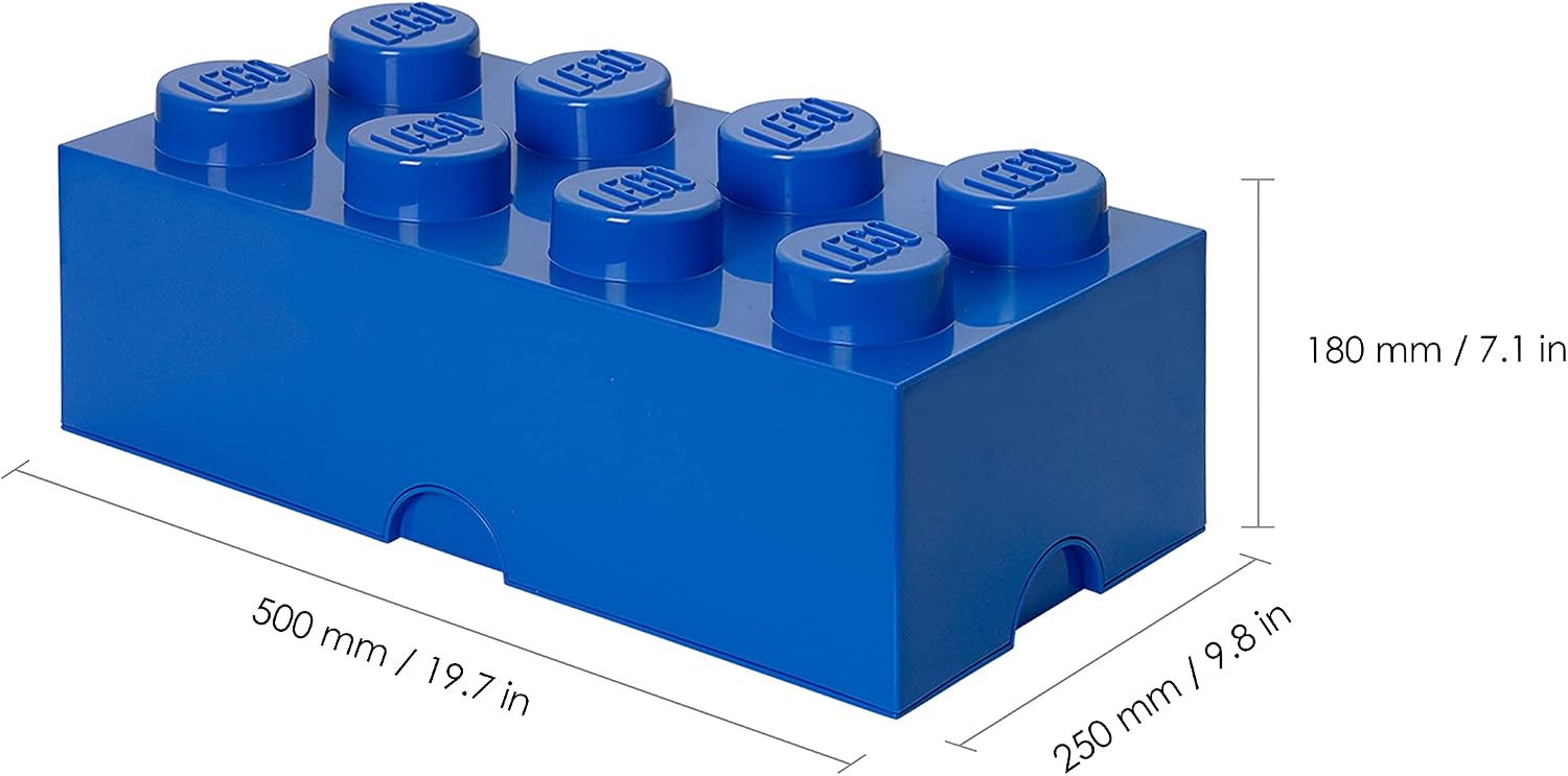 LEGO Storage Brick 8 12.1 L Storage Box with Lid Pink | Durable PVC-free plastic container for bricks, toys and clothes. Compatible with LEGO Brick Drawers and other 8-stud bins