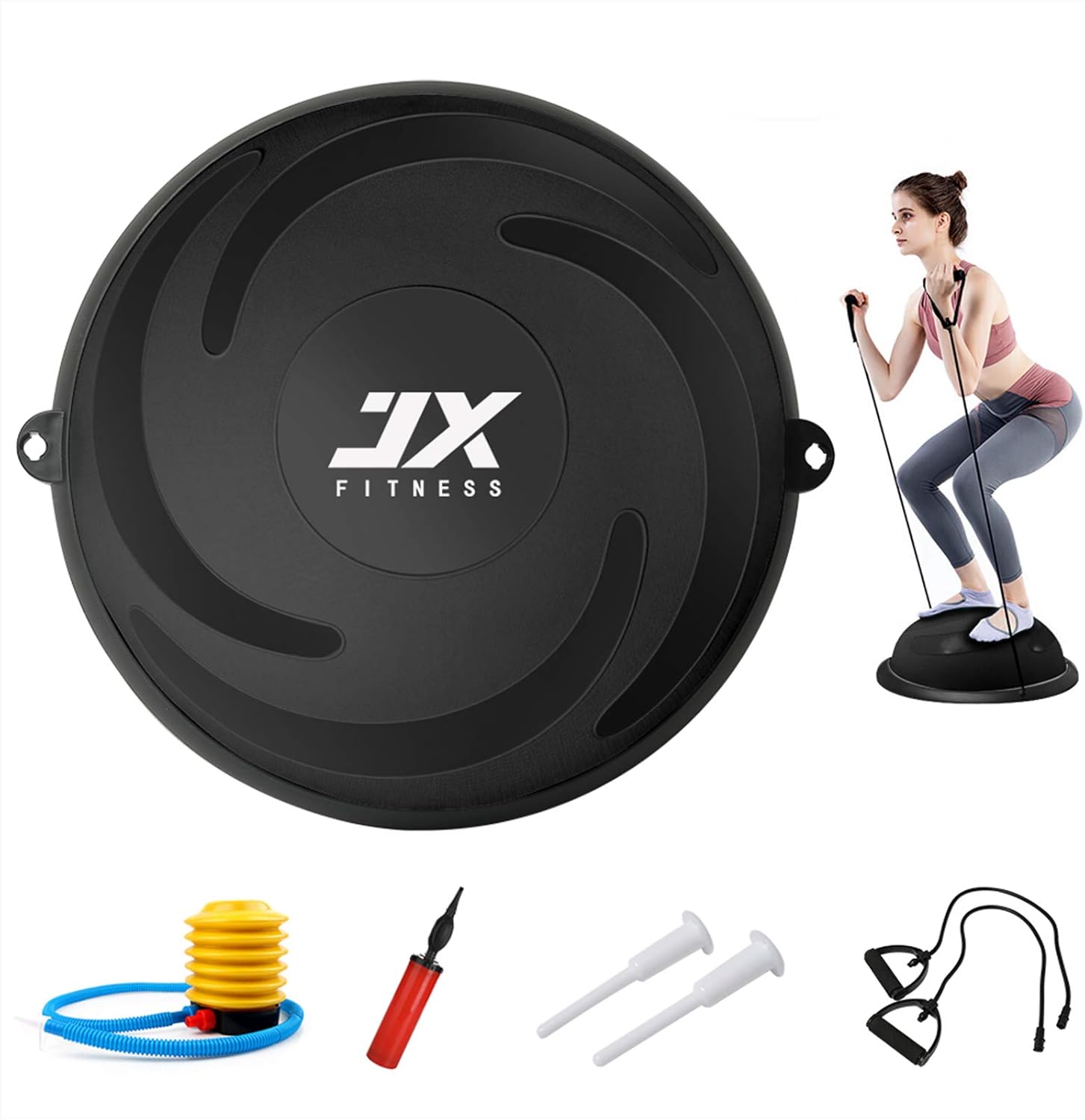 JX FITNESS 58cm Balance Half Ball Trainer