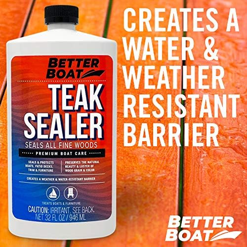 Teak Cleaner and Brightener for Wood, Teak Oil or Sealer for Boats, Indoor