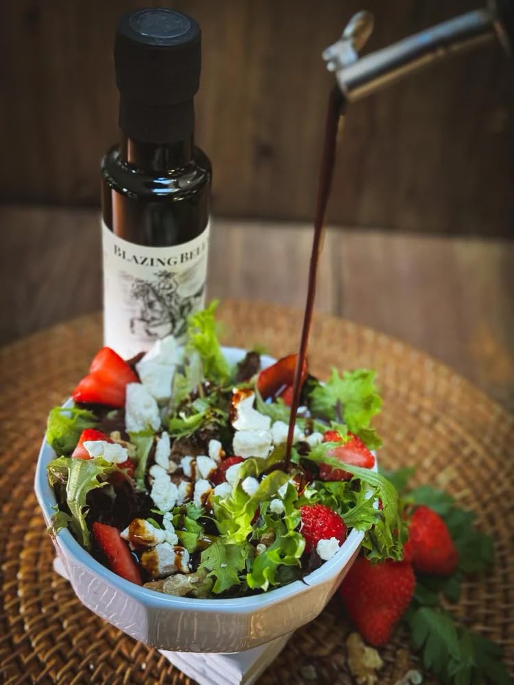 Blazing Bella Barrel Aged Balsamic Vinegar of Modena, Italy – Thick, Rich & Naturally Sweet – Premium Traditional Italian Balsamic for Everyday Use – 16.9 fl oz (500ml)