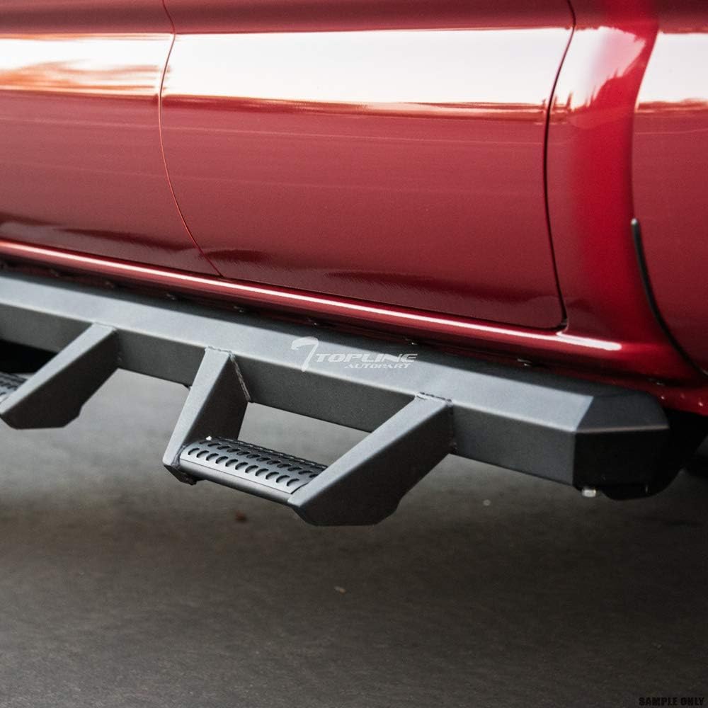 7422452474476 Compatible with 2009-2018 Dodge Ram 1500/2019-2024 Classic Quad (Extended) Cab Matte Black Hoop Drop Step Side Nerf Bars v2