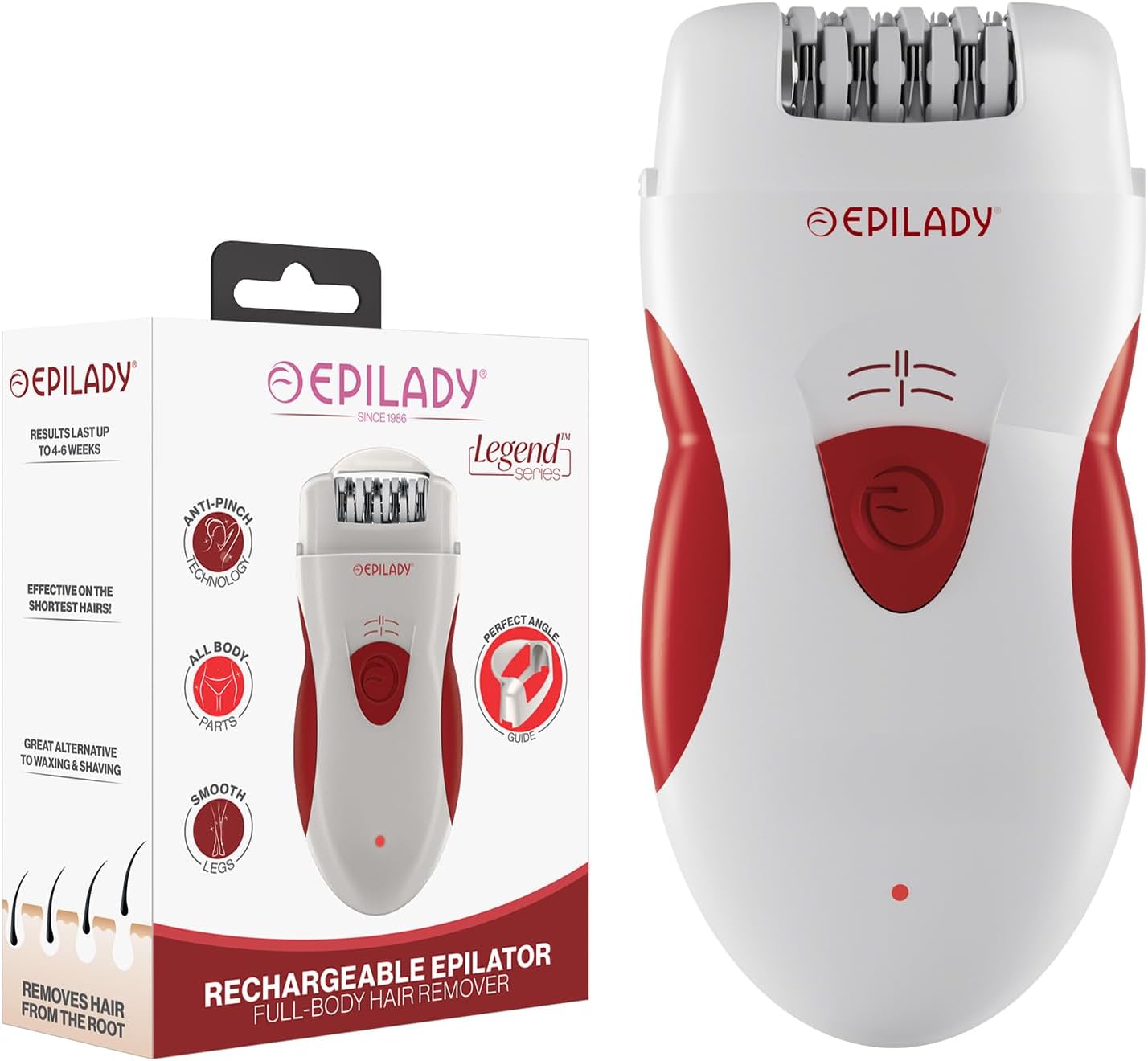 Epilady Legend 4 | Cordless Epilator Hair Removal Device for Women, 2 Speed Bikini Trimmer, Electric Shaver for Women