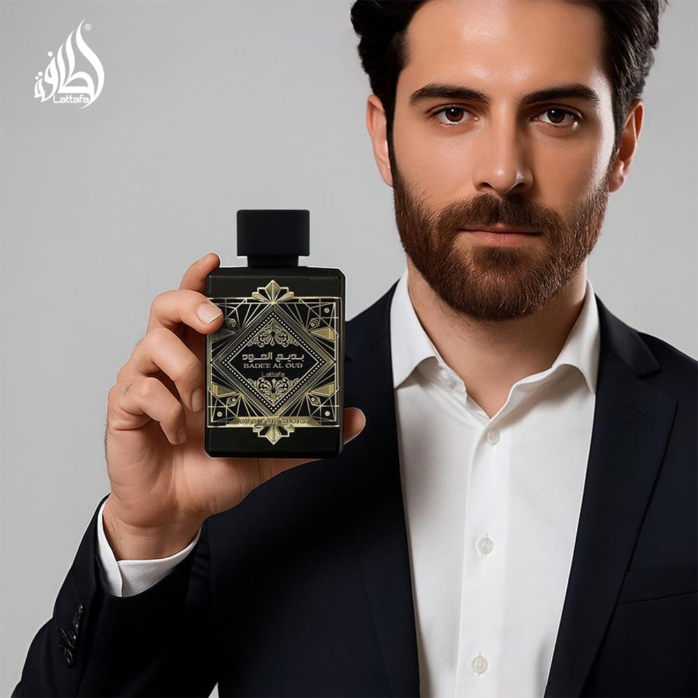 Lattafa Perfumes Bade'e Al Oud, Oud for Glory for Unisex Eau de Parfum Spray, 3.4 Ounce