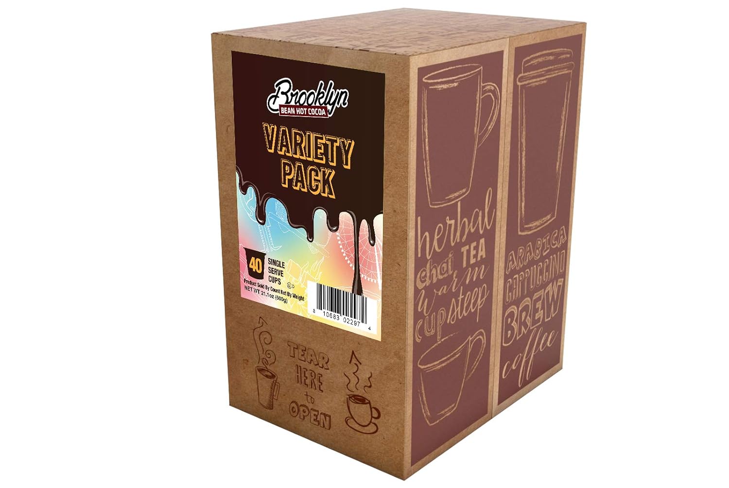 Brooklyn Beans Milk Chocolate Hot Cocoa Pods, Compatible with 2.0 K-Cup Brewers, 40 Count