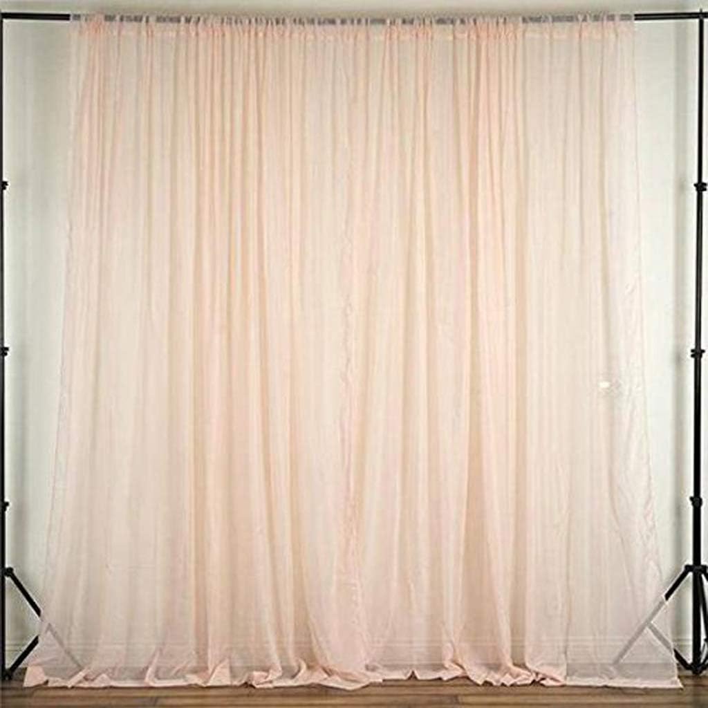 AK TRADING CO. 120" Wide (10Ft Wide) Sheer Voile Drape Panels for Backdrop, Wedding Events, Ceiling Drapes, Event Masking, & Decor - Select from 6ft to 50ft Length. (10 feet x 20 feet, Red)