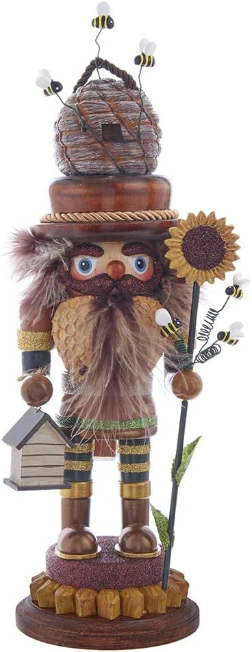 Kurt S. Adler 15-Inch Hollywood Bee Keeper Nutcracker, Multicolor