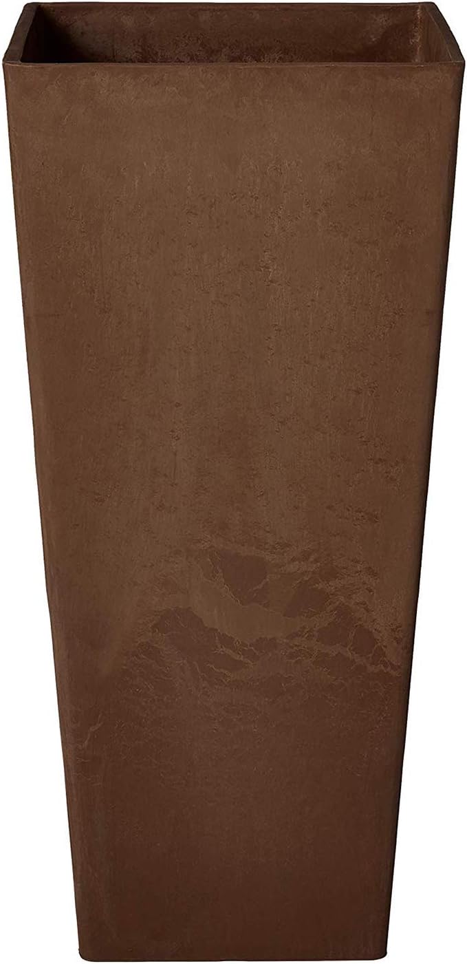 Arcadia Garden Products PSW FS32TP Contempo Tall Square Planter, 13 by 13 by 28-Inch