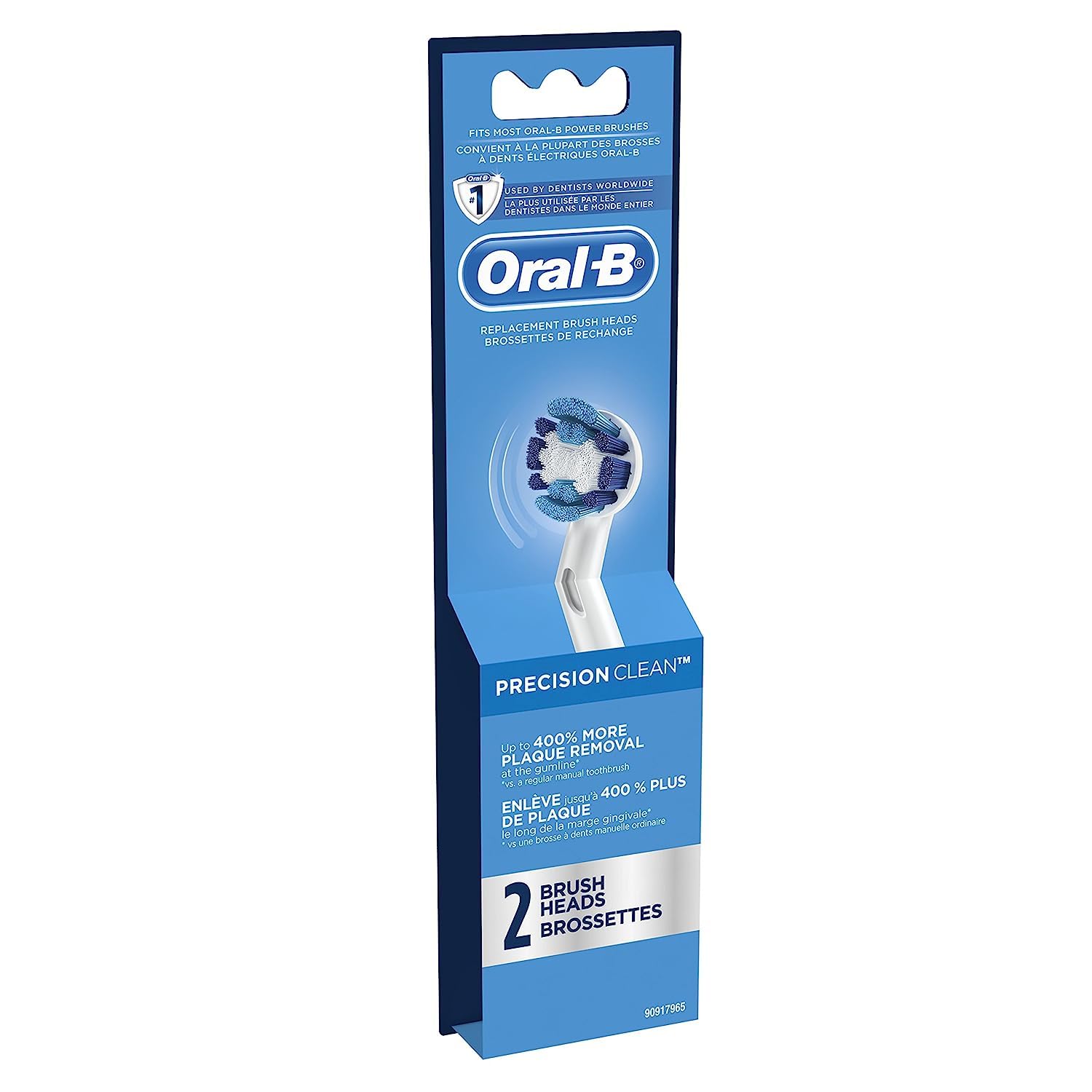 Oral-B Precision Clean Replacement Brush Heads for an Oral-B Electric Toothbrush, Pack of 2