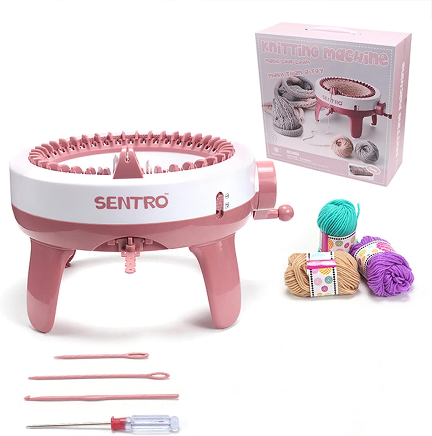 SENTRO 40 Needles Knitting Machine, All-in-One Knitting Loom Machine