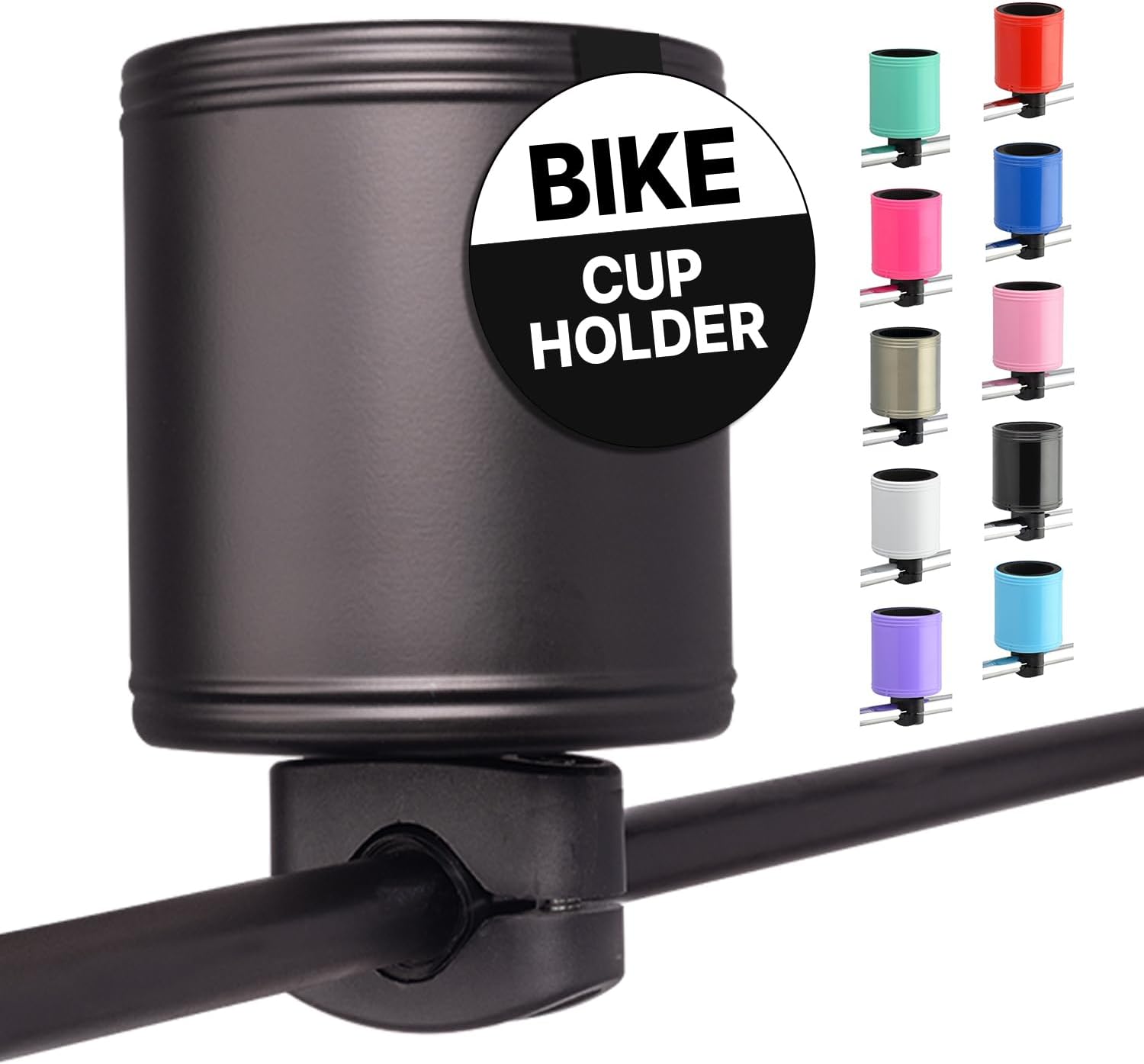 Kroozie 2.0 Bicycle Cup Holder - The Ultimate Bike Cup Holder for Beach Cruisers, E-Bikes, Scooters, Strollers – A premium stainless steel handlebar drink holder that lasts