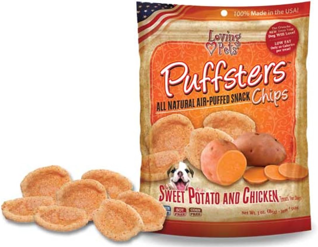 Loving Pets Puffsters Banana Chicken Treats for Dogs (4 oz), (5110)