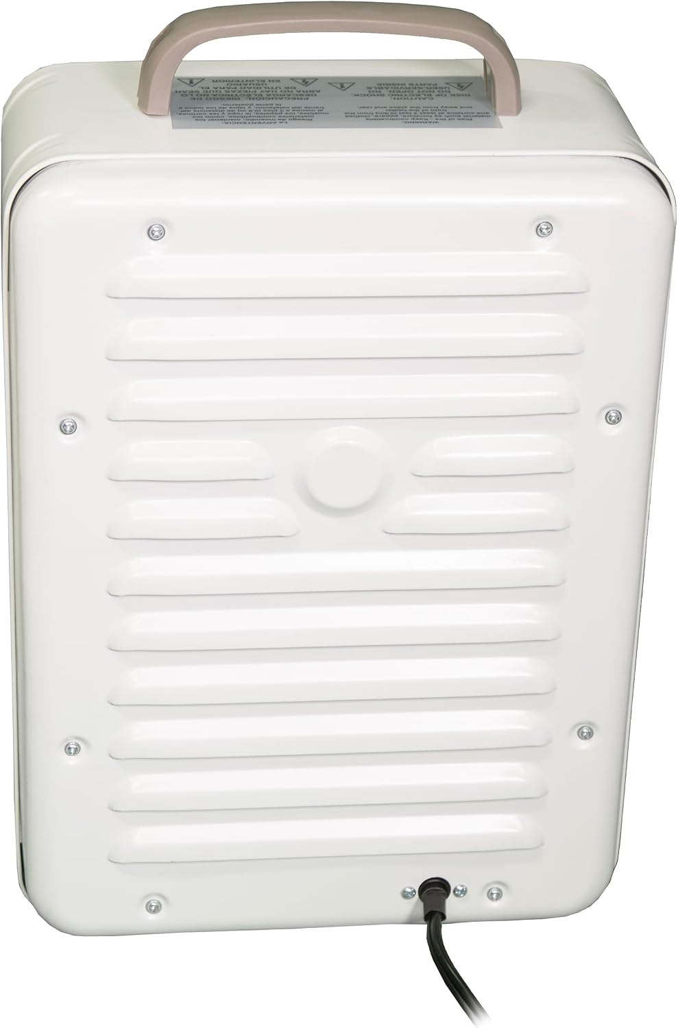 Comfort Glow EUH341 Milkhouse Style Electric Heater 5,200 Btu, White, Length: 7in, Width: 10.25in, Height: 15.5in | Milkhouse Heater, Thermostat, Heat up to 250 sq ft, 2 Heat Setting, AntiFreeze Setting, 1500W, Tip Over & Overheat Shut Off