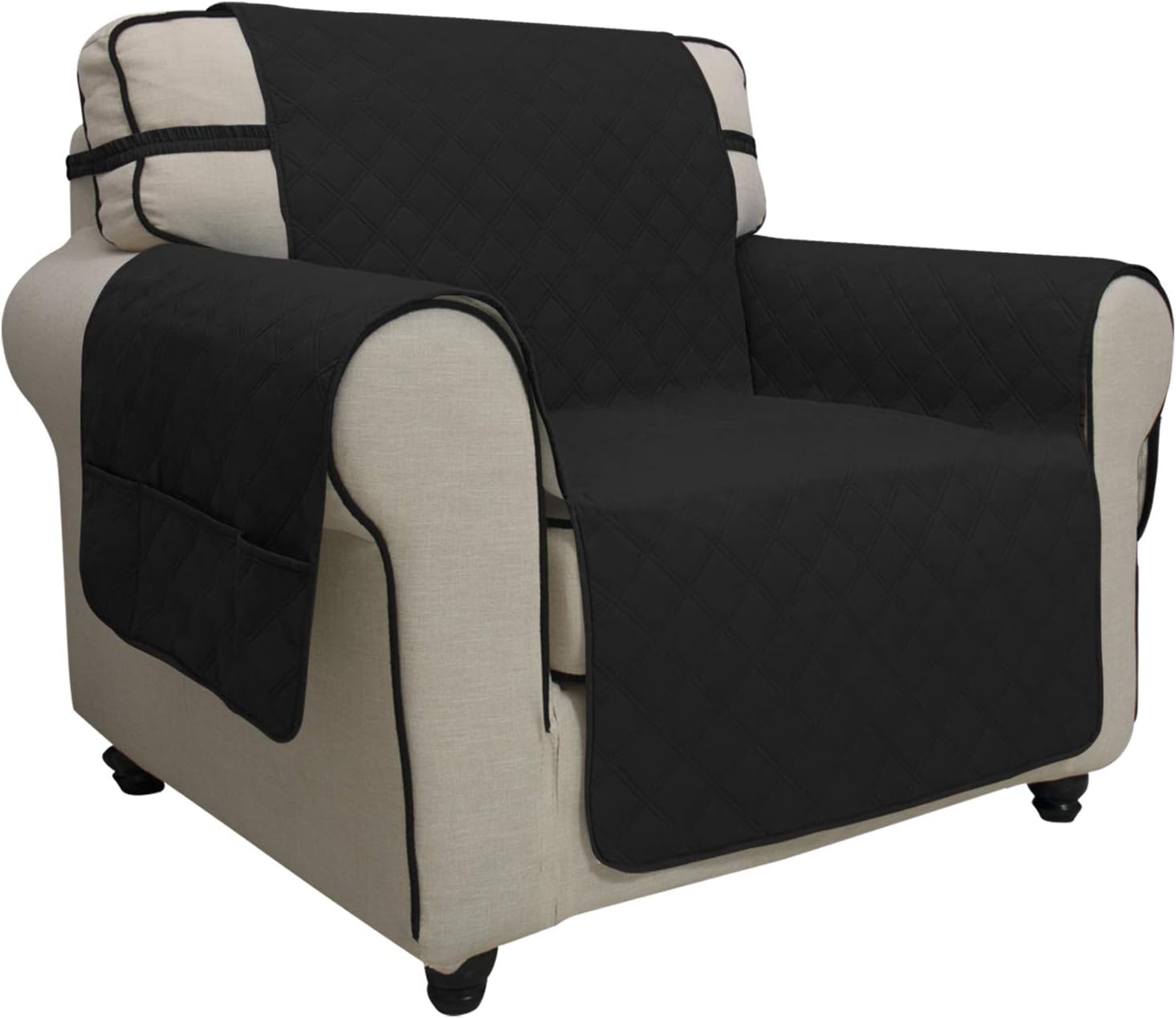 Easy-Going Waterproof Non-Slip Couch Cover, Small Recliner, Chocolate