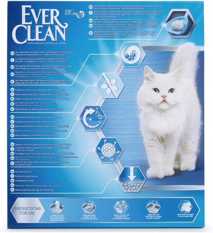 Ever Clean Extra Strong Clumping Cat Litter, 10 Litre, Scented