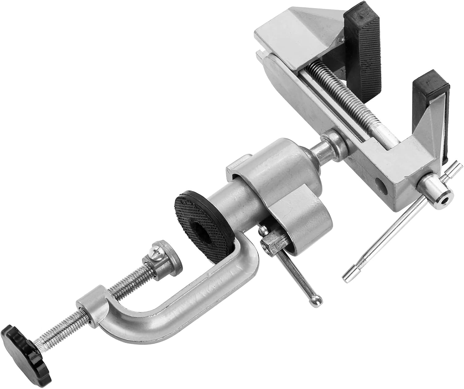 Fasmov Swivel 3" Universal Table Vise Tilts Rotate 360° Universal Work, Portable Work Bench Vise for Drilling, Woodworking, Painting, Jewelry Making