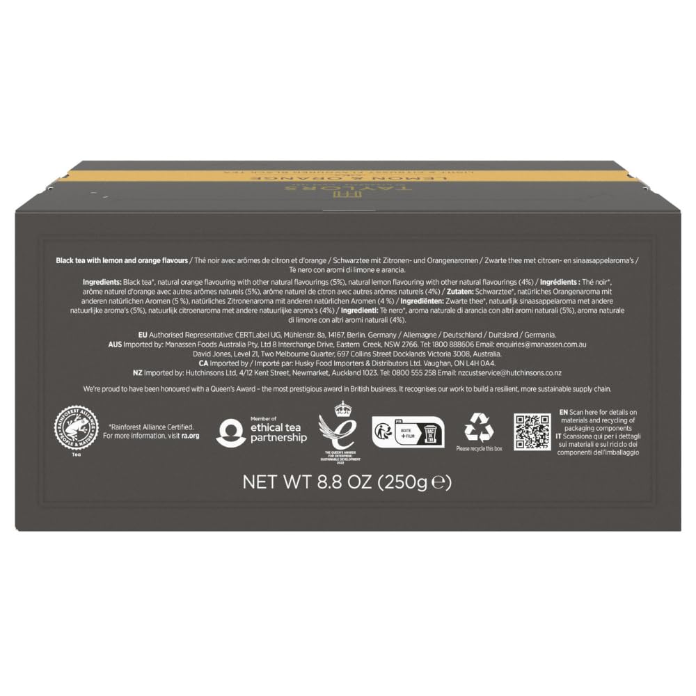 Taylors of Harrogate Green Tea with Jasmine, Individually Wrapped Bags, 20 Count (Pack of 1), Delicate, Floral & Sweet, Caffeinated, Enjoy Hot or Iced, 20 Teabags