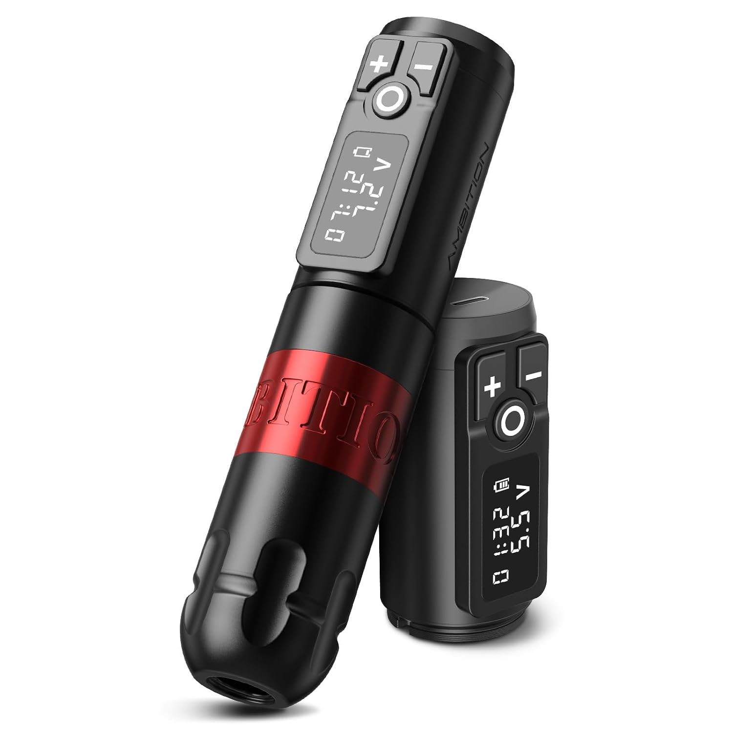 Ambition Soldier Rotary Battery Pen Tattoo Cartridge Machine with 2400mAh Power Japan Coreless Motor Digital LED Display Tattoo Equipment Supply for