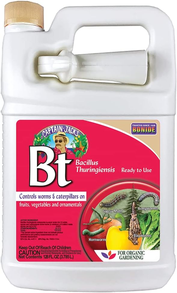 Bonide Captain Jack's Bacillus Thuringiensis BT, 32 oz | Ready-to-Use Spray, Worm & Caterpillar Control, For Organic Gardening