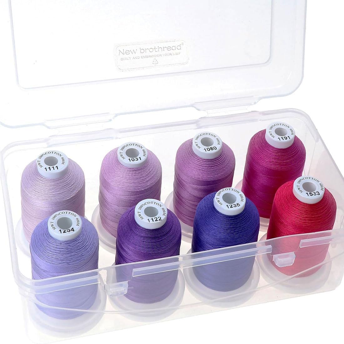 New brothread Multi-Purpose 100% Mercerized Cotton Threads -5 White+5 Black