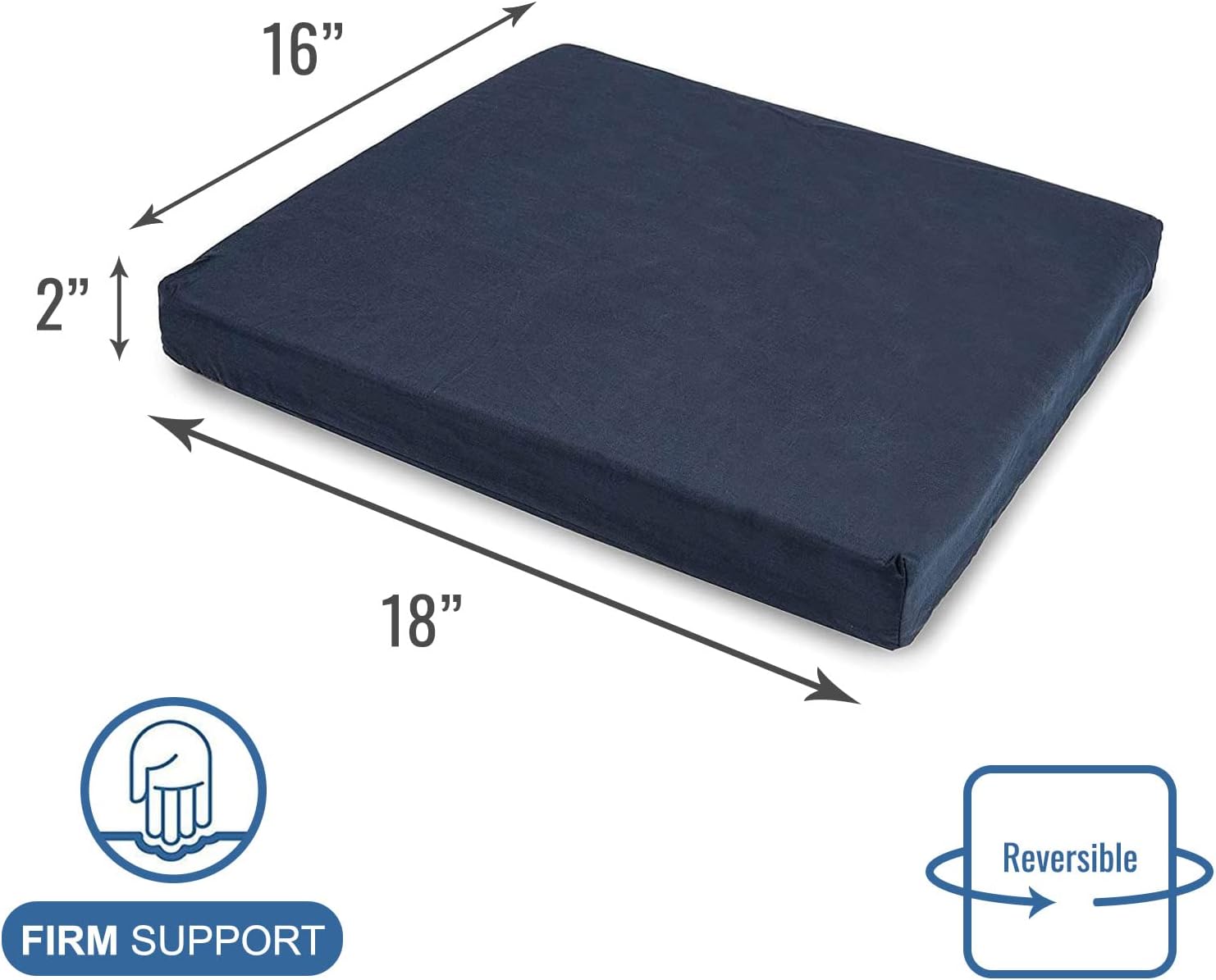 DMI Seat and Chair Cushion for Office Chairs, Wheelchairs, Scooters, Kitchen Chairs or Car Seats, FSA HSA Eligible, for Support and Height while Reducing Stress on Back, Tailbone or Sciatica