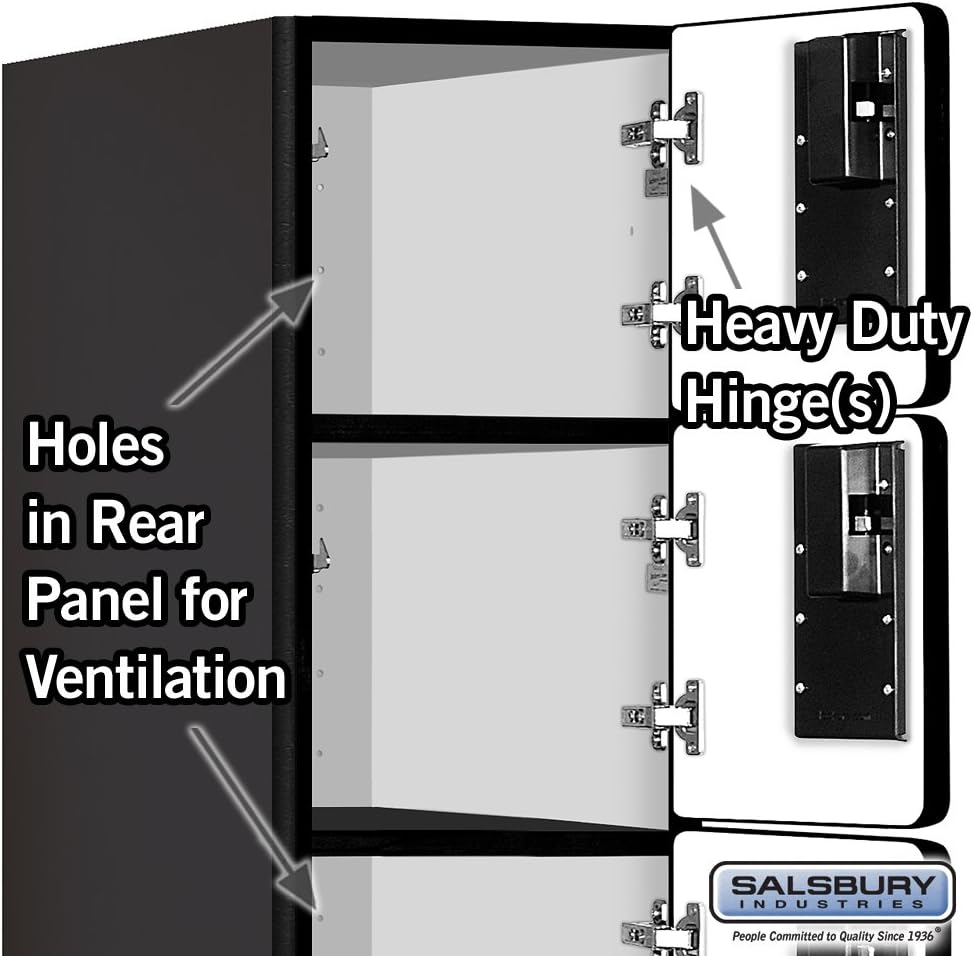 Salsbury Industries 36365MAH Six Tier Box Style Designer Wood Locker, 6' 3" x 15", Mahogany