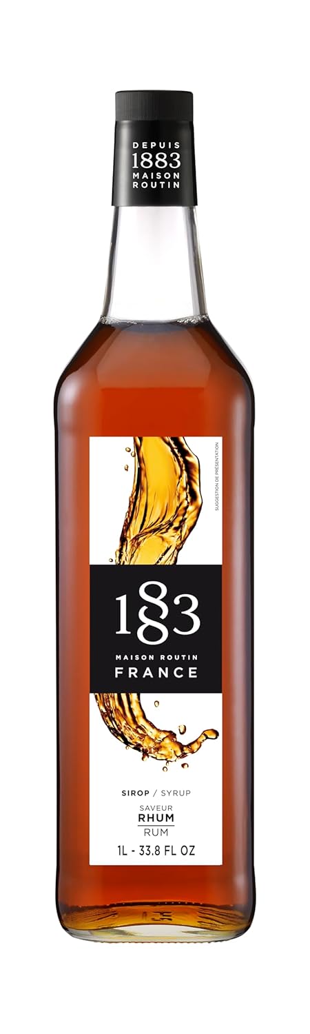 1883 Maple Syrup for Drinks, Made in France, 1 Liter Glass Bottle