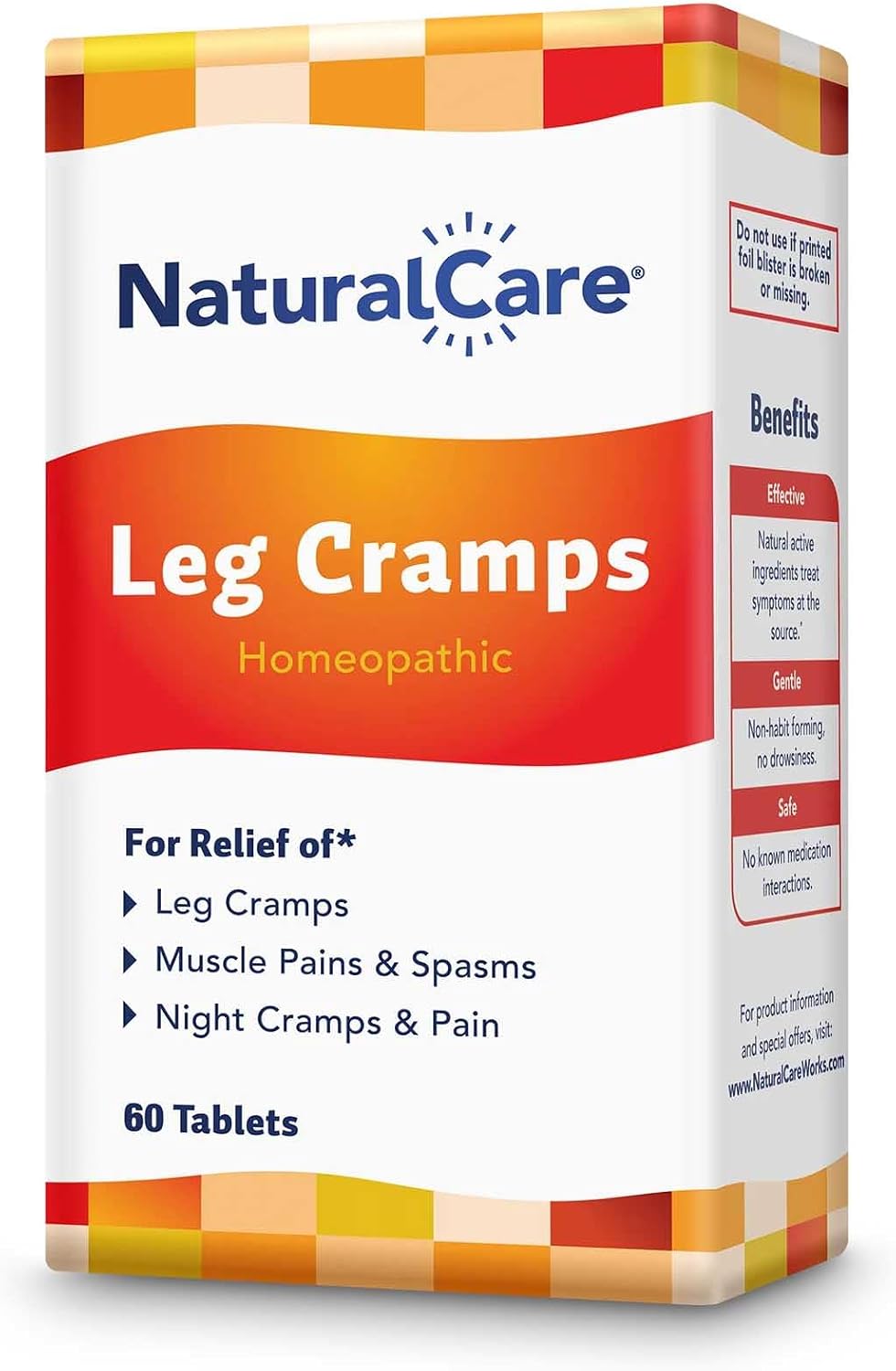 NaturalCare Leg Cramps, Homeopathic Tablets, 60ct | May Provide Support for Leg, Calf & Foot Cramps, Muscle Spasms & Pain