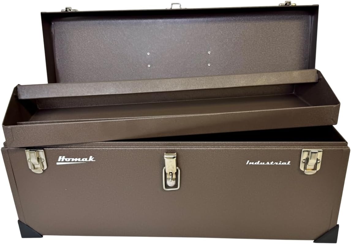 Homak 32-Inch Industrial Steel Toolbox, Brown Wrinkle Powder Coat, BW00200320