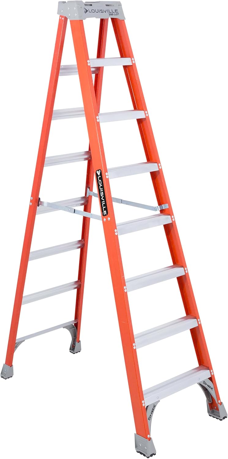 Louisville Ladder 2-Foot Fiberglass Step Stool Industrial, 300-Pound Load Capacity, Type IA, FS1502