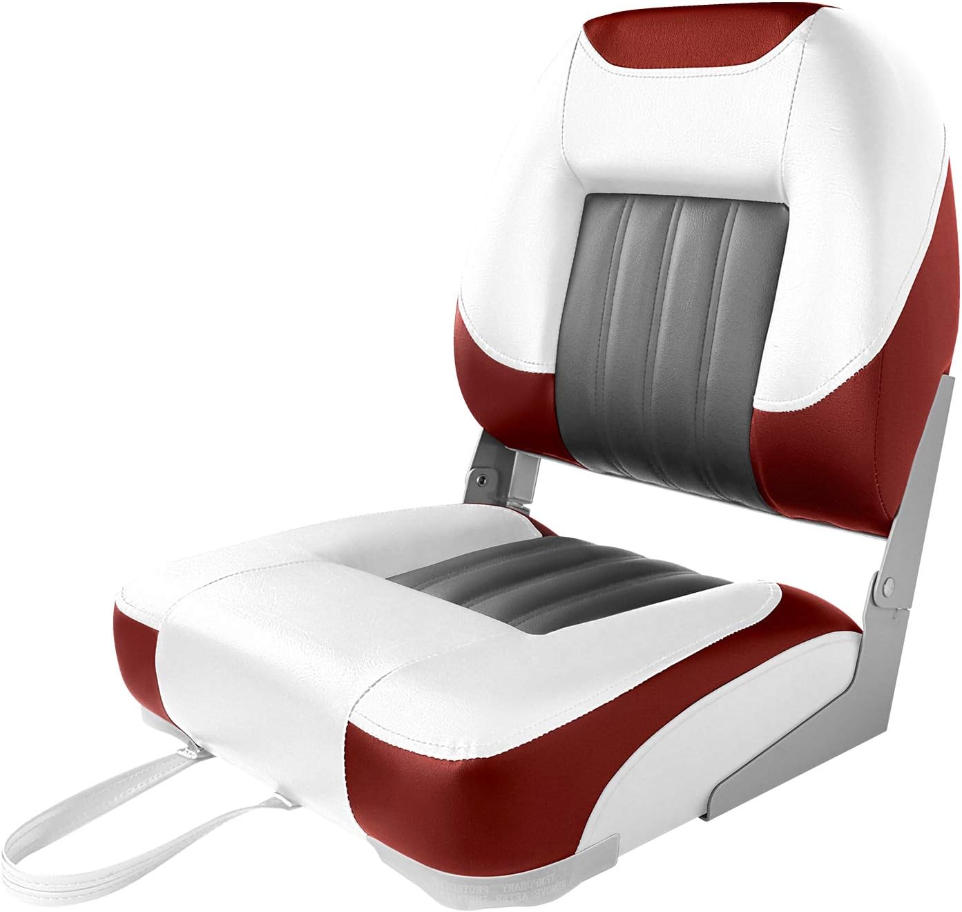 XGEAR Fold-Down Boat Seat, Low Back Fishing Boat Chair