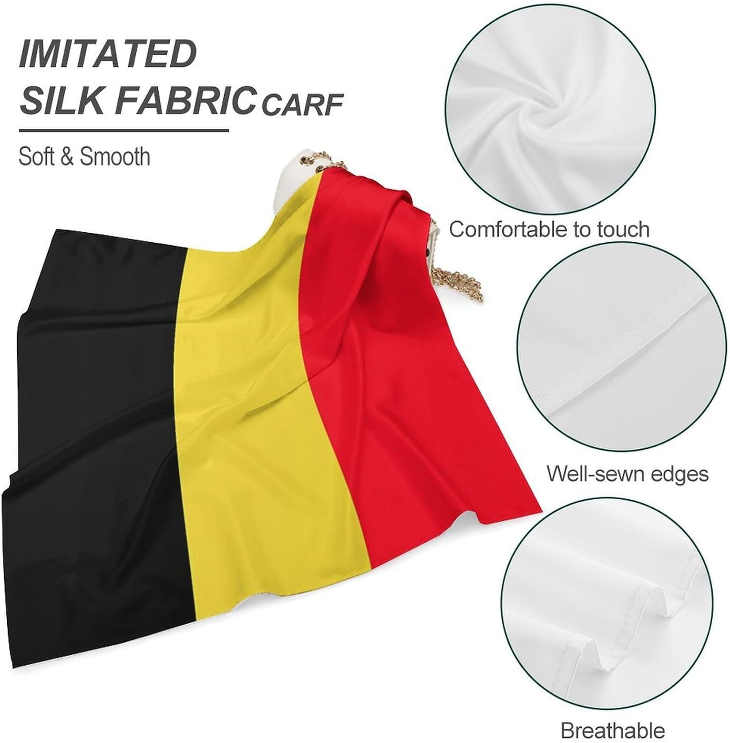 Flag Silk Scarf Head Hair Wraps Bandana Square Satin Head Scarf For Women