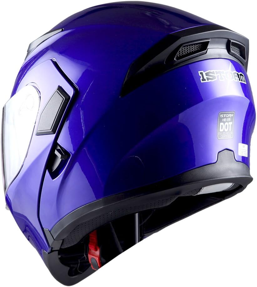 1Storm Motorcycle Modular Full Face Helmet Flip up Dual Visor Sun Shield: HB89