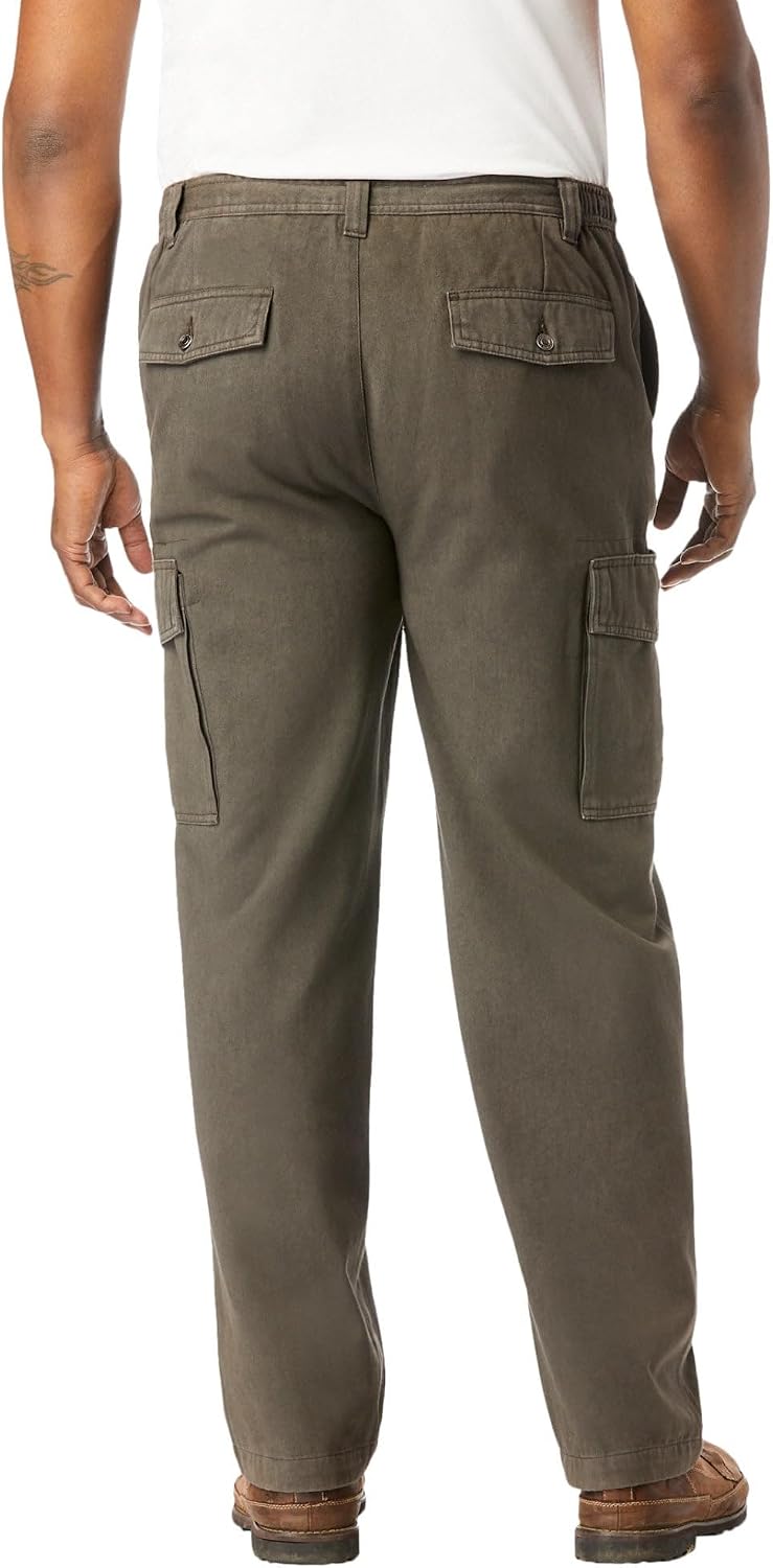 Boulder Creek by Kingsize Men's Big & Tall Renegade Side-Elastic Waist Cargo Pants