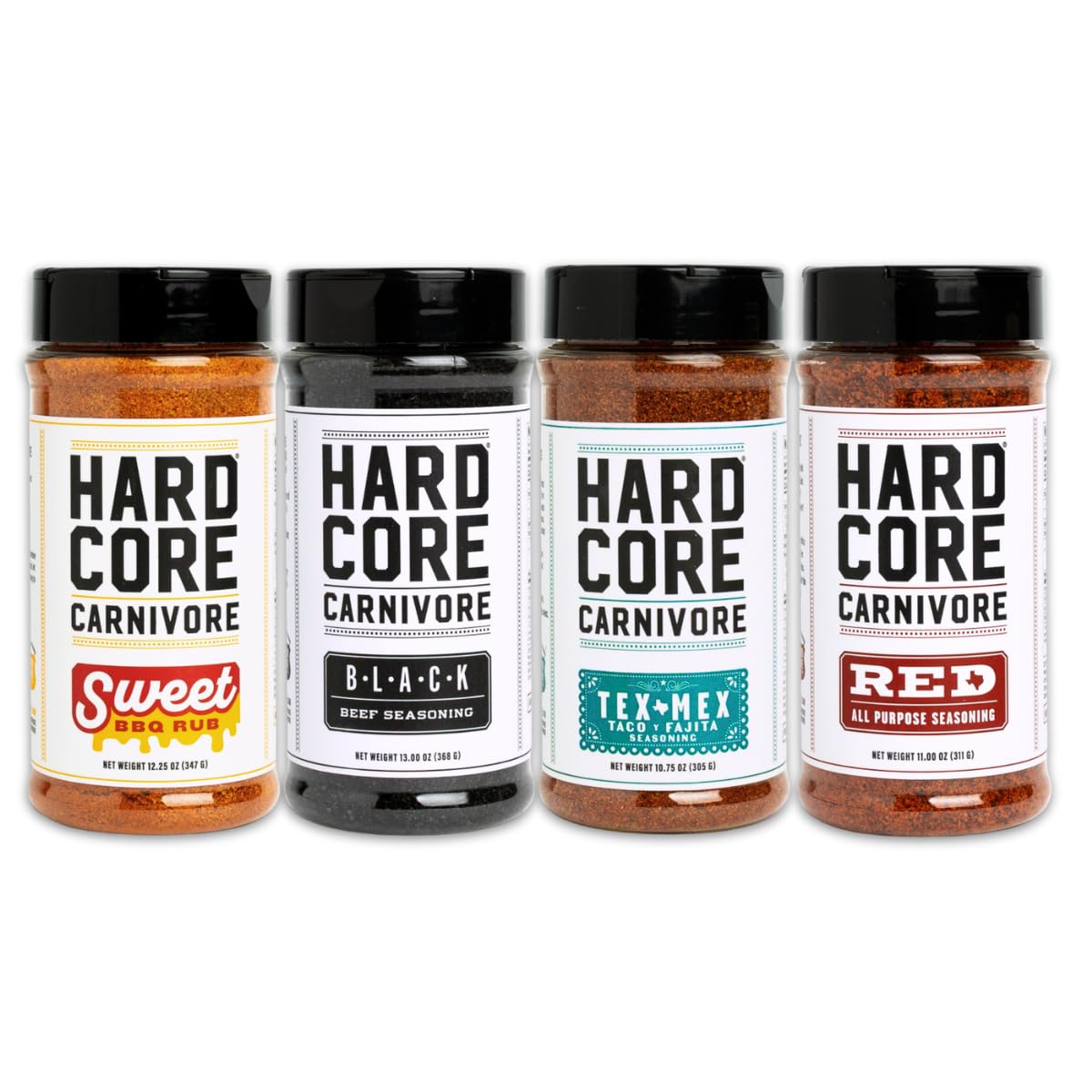 Hardcore Carnivore Black | All-Purpose Beef Seasoning Rub, 13oz Shaker